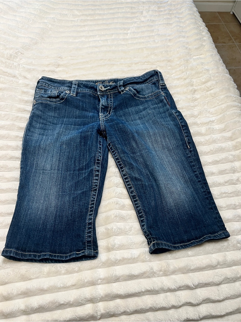 Silver Jean Dark Blue Women's Denim Bermuda Jeans